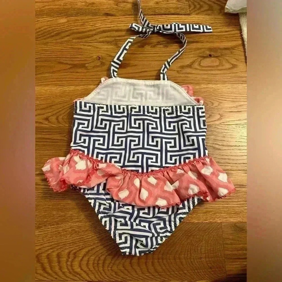 Shrimp and Grits Kids Whale Bathing Suit 3T - Picture 3 of 8